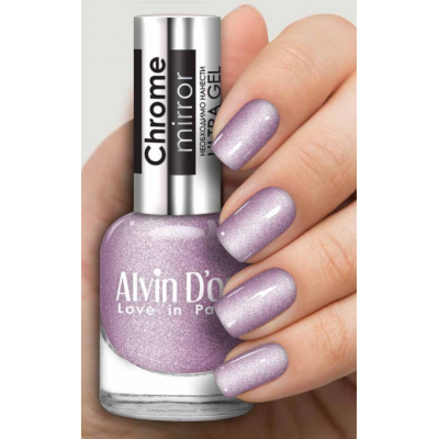 ADN-63 Лак для ногтей Chrome mirror Alvin D`or зеркальное облако тон 6319, Цвет: зеркальное облако, изображение 3
