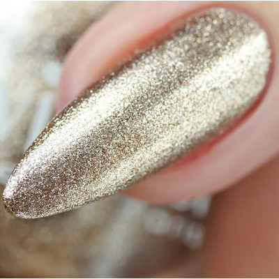 ADN-63 Лак для ногтей Chrome mirror Alvin D`or зеркальный беж тон 6302, Цвет: зеркальный беж, изображение 2