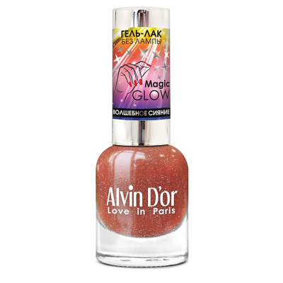 ALVIN D’OR Лак для ногтей MAGIC GLOW, 08 Коралловый, Цвет: 7408 - коралловый, Объем: 12
