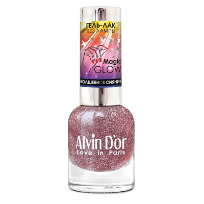 ALVIN D’OR Лак для ногтей MAGIC GLOW, 09 Розовый, Цвет: 7409 - розовый, Объем: 12