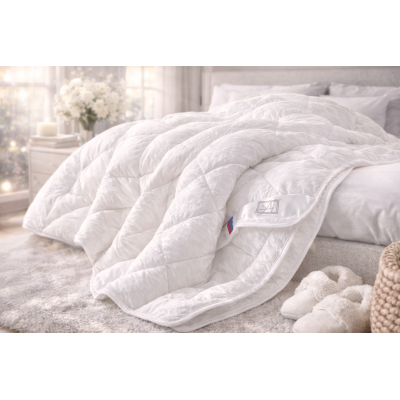 Одеяло АльВиТек "CRYSTAL DREAM" 200х220 легкое (силиколизированное волокно 200 г/м2/микрофибра), Размер одеяла: 200х220, изображение 2