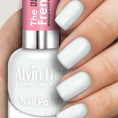 Лак для ногтей гель French французский маникюр ADN-4102 белый френч, Цвет: белый френч, изображение 3