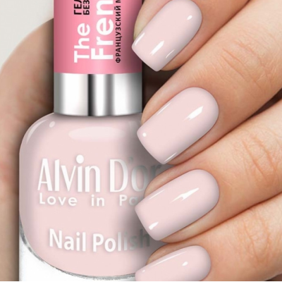 Лак для ногтей гель French французский маникюр ADN-4108 светло-розовый френч, Цвет: светло-розовый френч, изображение 2