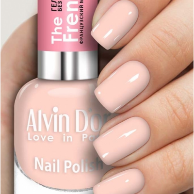 Лак для ногтей гель French французский маникюр ADN-4110 нюдовый френч, Цвет: нюдовый френч, изображение 2