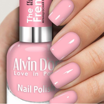 Лак для ногтей гель French французский маникюр ADN-4113 романтичный френч, Цвет: романтичный френч, изображение 2