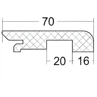 Плинтус Universal | Emalex Ice VFD 70х2140х16 мм, изображение 2