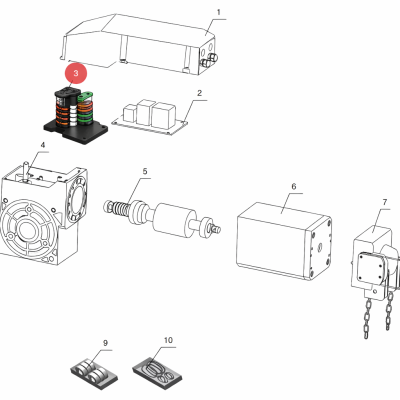DoorHan SH120-3 Блок концевых выключателей в сборе (Shaft-120), изображение 3