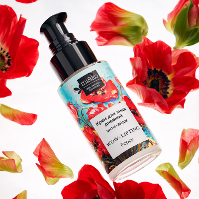 Дневной анти-эйдж крем для лица WOW-lifting Poppy Mi&Ko, 30мл, Варианты: Дневной анти-эйдж крем для лица WOW-lifting Poppy, изображение 3