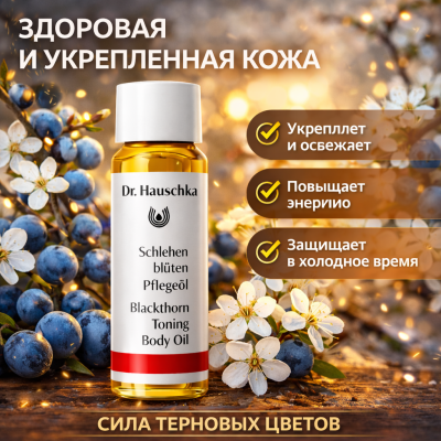 Масло для тела "Цветок тёрна" (Schlehenblüten Pflegeöl) 10 мл (пробник), изображение 2