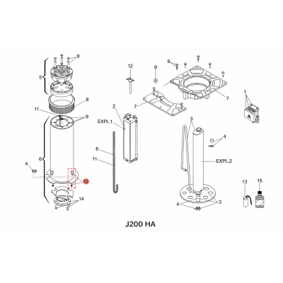 FAAC концевые упоры J200HA PUFFER END STOPS, 63000279, изображение 2