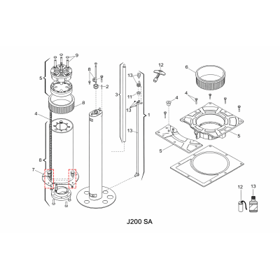 FAAC концевые упоры J200HA PUFFER END STOPS, 63000279, изображение 3