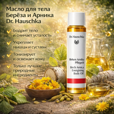 Масло для тела "Берёза и Арника" (Birken Arnika Pflegeöl) 10 мл (пробник), изображение 2