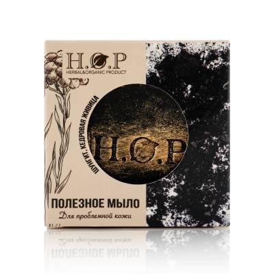 Мыло полезное "Для проблемной кожи" (шунгит, кедровая живица) H.O.P., 80 гр, Варианты: Мыло полезное Для проблемной кожи