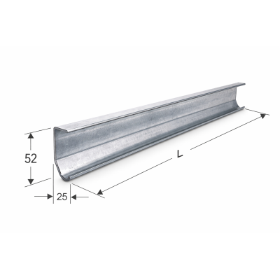 Вертикальная направляющая усиленная (длина L 5000 мм.), изображение 3