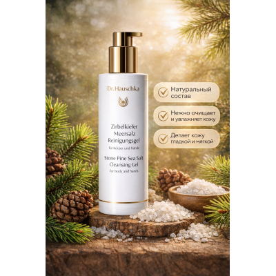 Dr. Hauschka Очищающий бальзам для мытья рук и тела «Кедр альпийский и Морская соль» (Zirbelkiefer Meersalz Reinigungsgel) 200 мл, изображение 2