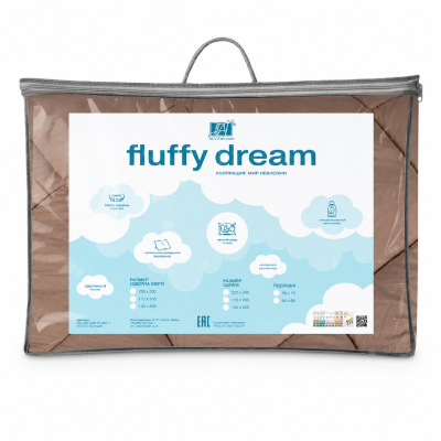 Одеяло стеганое АЛЬВИТЕК FLUFFY DREAM ОЖЛ-15 белое 140x205 всесезонное, Цвет: мокко-бежевый, Размер одеяла: 200х220, изображение 4