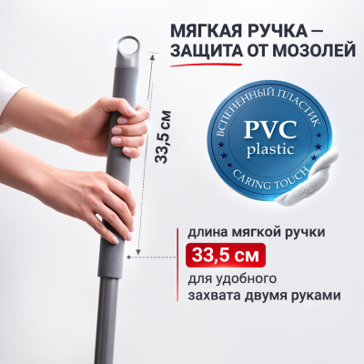 Швабра Hausmann HM-67 CARE CLEAN V.2 для влажной уборки пола с механизмом отжима, изображение 16