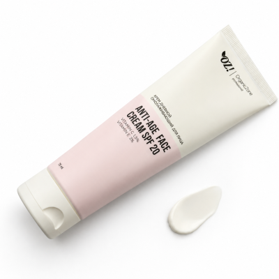 Натуральный дневной крем для лица омолаживающий SPF 20 OZ! OrganicZone Professional ANTI-AGE, 75 мл, изображение 3
