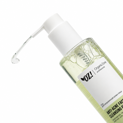 Натуральный гель для умывания для проблемной кожи лица OZ! OrganicZone Professional ANTI-ACNE, 350 мл, изображение 2