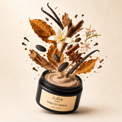 Натуральный парфюмированный скраб для тела "Tobacco Vanille" INNATURE La Niche по мотивам Tom Ford "TOBACCO VANILLE", 250 мл, Варианты: Парфюмированный скраб для тела Tobacco Vanille, изображение 2
