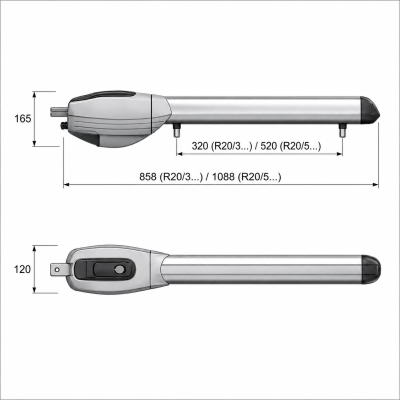 R20/302 привод для распашных ворот, изображение 3
