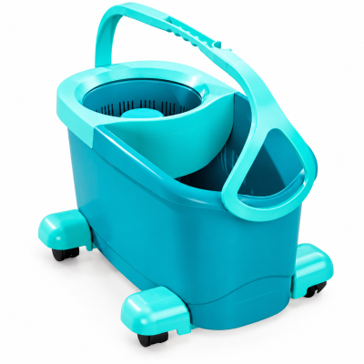 Набор для мытья полов Leifheit Clean Twist Disc Mop Ergo, швабра, ведро с отжимом на колесиках 52102, изображение 5