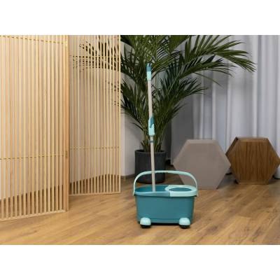 Набор для мытья полов Leifheit Clean Twist Disc Mop Ergo, швабра, ведро с отжимом на колесиках 52102, изображение 4