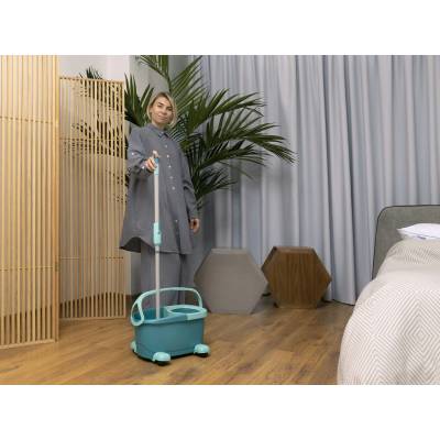 Набор для мытья полов Leifheit Clean Twist Disc Mop Ergo, швабра, ведро с отжимом на колесиках 52102, изображение 6