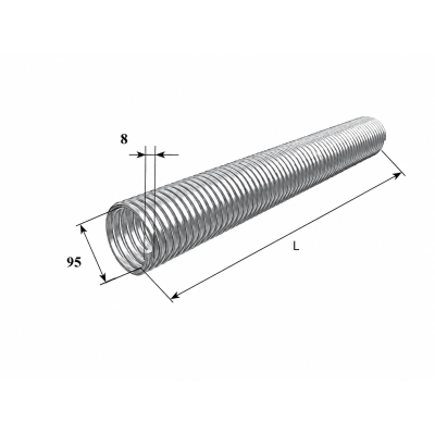 DOORHAN 34080/mL RAL7004 пружина окрашенная 95-8,0 левая для секционных ворот, Цвет: серый, Сторона монтажа: левая, изображение 2