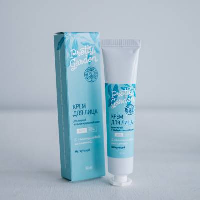 Матирующий крем для жирной и комбинированной кожи лица, с салициловой кислотой Pretty Garden, 50 мл, Варианты: Крем для жирной и комбинированной кожи лица, изображение 5