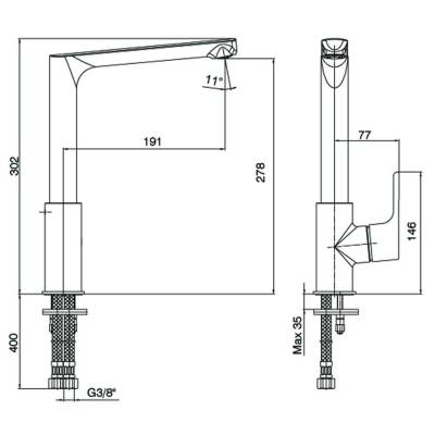 Смеситель для кухни 102118043EX