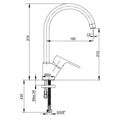 Смеситель для кухни 102118098EX, изображение 2