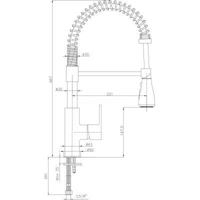 Смеситель для кухни 102518106EX