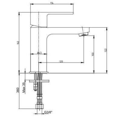Смеситель для раковины 102188034EX