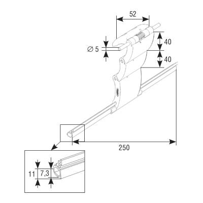 Замок верхний автоматический RB3 Замок верхний автоматический RB3