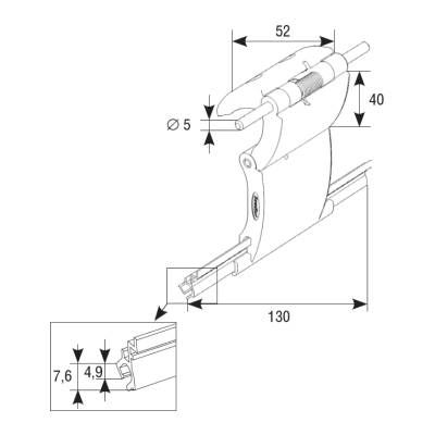 Замок верхний автоматический RM1