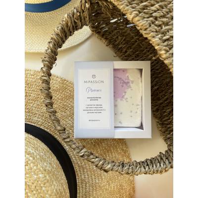 Бомбочка-КВАДРАТ "Прованс" обогащенная маслом кокоса MiPASSiON, 155 г, Варианты: Бомбочка квадрат Прованс, изображение 2