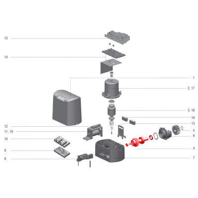 Выходной вал в сборе DOORHAN DHSL111 для привода ворот, изображение 5