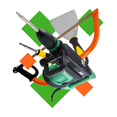 Растровая иконка - инструмент для ремонта и строительства, Рисунок: инструмент для ремонта и строительства