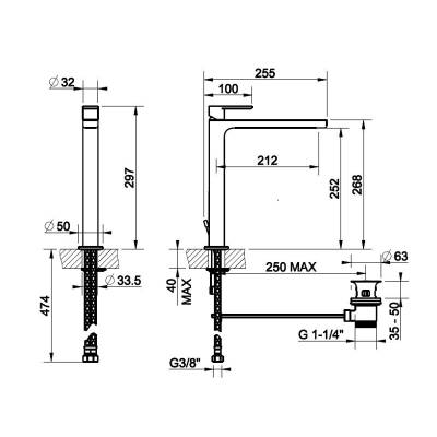 Смеситель для раковины Gessi Via Bagutta 29903-031, изображение 2