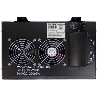 Стабилизатор напряжения Voltron 5%, 15000 ВА, Максимальная мощность нагрузки, ВА: 15000, Цвет: черный, изображение 8
