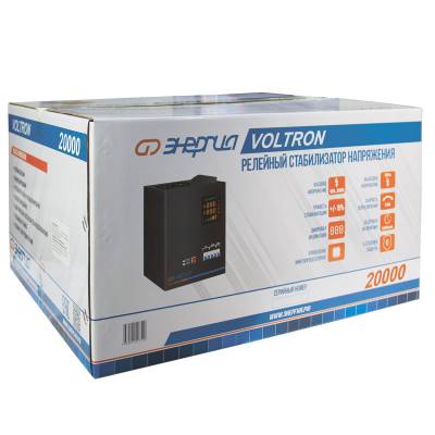 Стабилизатор напряжения Voltron 5%, 20000 ВА, Максимальная мощность нагрузки, ВА для стабилизатора: 20000, Цвет: черный, изображение 10