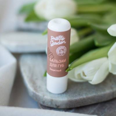 Бальзам для губ "Защитный", с ароматом шоколада Pretty Garden, 4 г, Варианты: Бальзам для губ Защитный, изображение 5