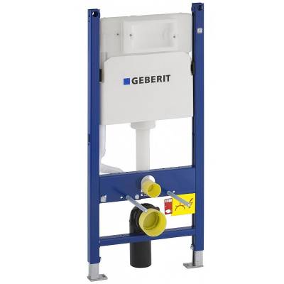 Инсталляция для подвесного унитаза Geberit 111.153.DW.5 SET с клавишей смыва Delta51 черный глянец, изображение 2