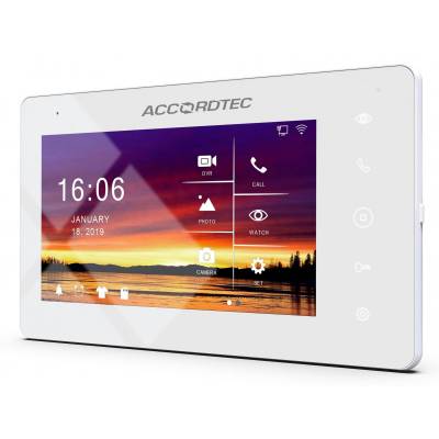 Монитор видеодомофона AccordTec AT-VD 710W WH