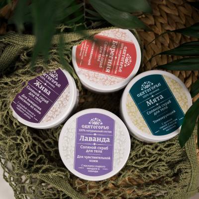 Соляной скраб для тела "Жива" для выведения токсинов из кожи, с голубой глиной и эфирным маслом чайного дерева Святогорье, 170 г, Варианты: Соляной скраб для тела Жива, изображение 3 от магазина Брами Маркет Соляной скраб для тела "Жива" для выведения токсинов из кожи, с голубой глиной и эфирным маслом чайного дерева Святогорье, 170 г, Варианты: Соляной скраб для тела Жива, изображение 3