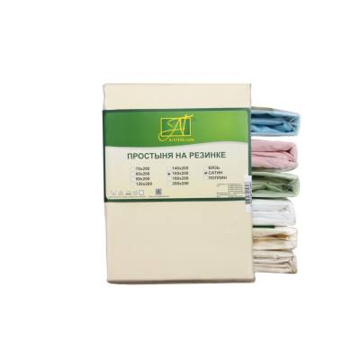 Простыня однотонная из сатина "Альвитек" ПР-СО-22-КРЕМ кремовая 214х220, Варианты: ПР-СО-22-КРЕМ Кремовая Простынь ткань Сатин однотонный 214х220, изображение 2