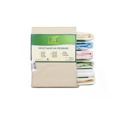 Простыня однотонная из сатина "Альвитек" ПР-СО-260-БЕЖ бежевая 220х260, Варианты: ПР-СО-260-БЕЖ Бежевая Простынь ткань Сатин однотонный 220х260, изображение 2