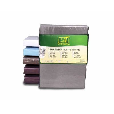 Простыня однотонная на резинке из сатина "Альвитек" ПР-СО-Р-090-ТСЕР темно серая 90х200х25, Варианты: ПР-СО-Р-090-ТСЕР Темно Серый простыня Сатин однотонный на резинке 90х200х25, изображение 2