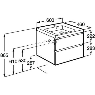 Тумба под раковину Roca Domi 60 см, 857532806, белый глянец, изображение 20